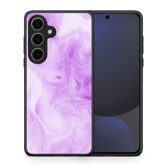 Θήκη Samsung Galaxy S24 FE Lavender Watercolor από τη Smartfits με σχέδιο στο πίσω μέρος και μαύρο περίβλημα | Samsung Galaxy S24 FE Lavender Watercolor case with colorful back and black bezels