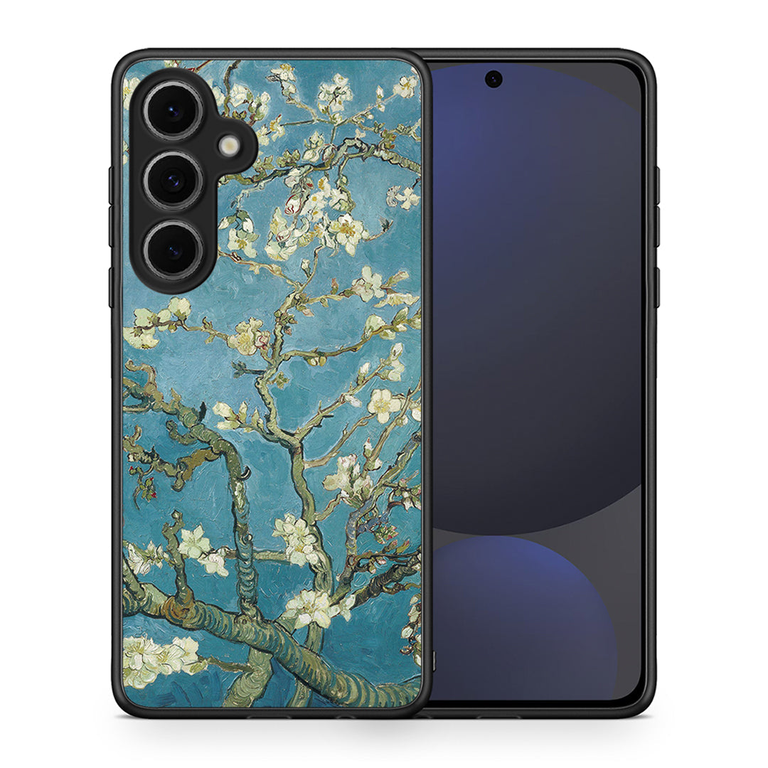 Θήκη Samsung Galaxy S24 FE White Blossoms από τη Smartfits με σχέδιο στο πίσω μέρος και μαύρο περίβλημα | Samsung Galaxy S24 FE White Blossoms case with colorful back and black bezels