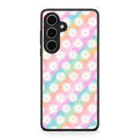 Thumbnail for Samsung Galaxy S24 FE White Daisies θήκη από τη Smartfits με σχέδιο στο πίσω μέρος και μαύρο περίβλημα | Smartphone case with colorful back and black bezels by Smartfits