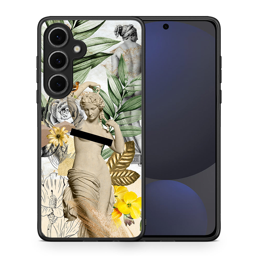 Θήκη Samsung Galaxy S24 FE Woman Statue από τη Smartfits με σχέδιο στο πίσω μέρος και μαύρο περίβλημα | Samsung Galaxy S24 FE Woman Statue case with colorful back and black bezels