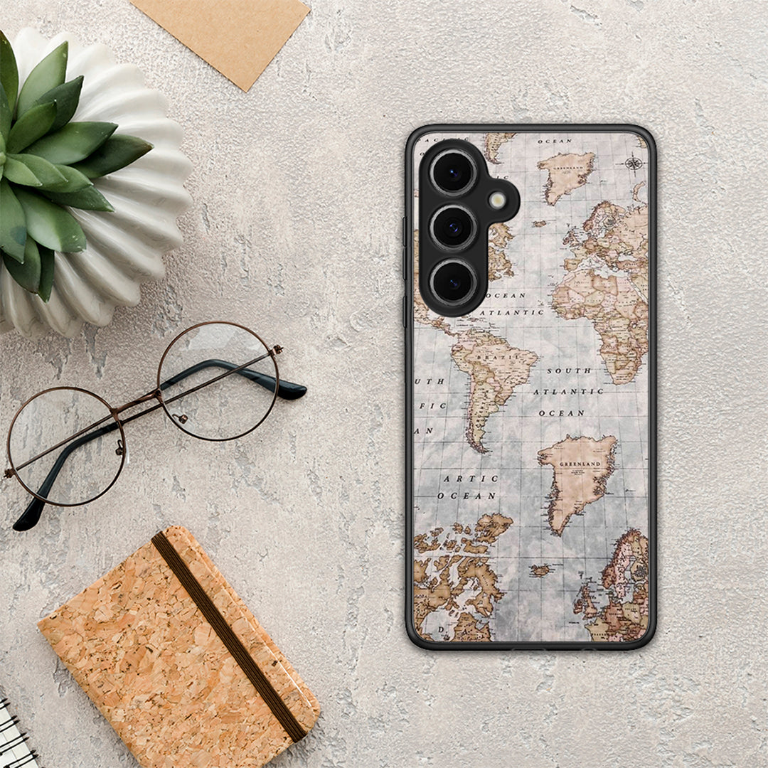 World Map - Samsung Galaxy S24 FE θήκη
