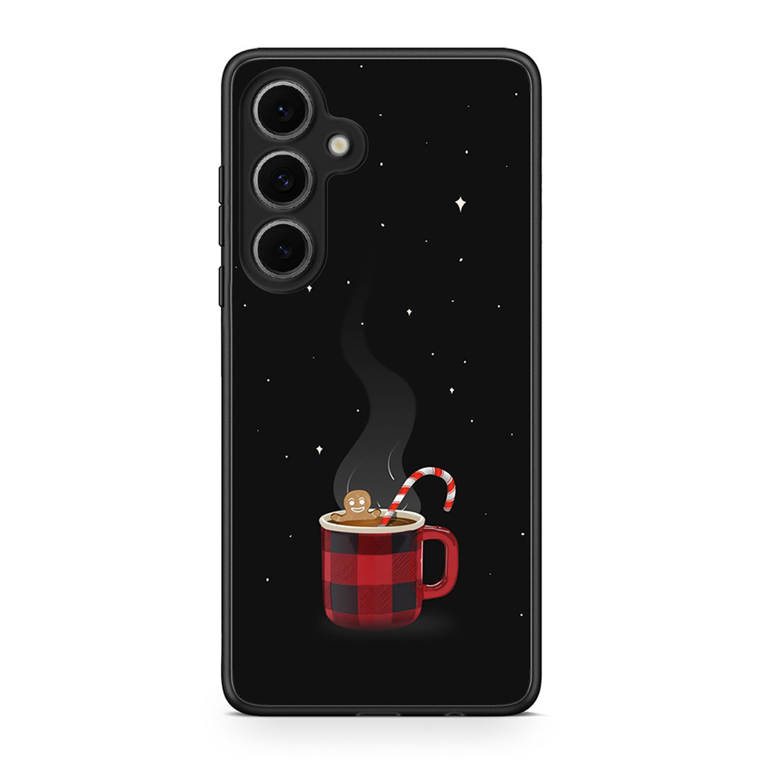 Samsung Galaxy S24 FE Xmas Bathing θήκη από τη Smartfits με σχέδιο στο πίσω μέρος και μαύρο περίβλημα | Smartphone case with colorful back and black bezels by Smartfits
