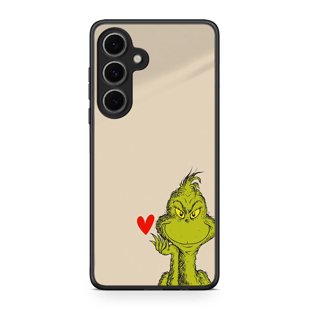 Samsung Galaxy S24 FE Xmas Grinch θήκη από τη Smartfits με σχέδιο στο πίσω μέρος και μαύρο περίβλημα | Smartphone case with colorful back and black bezels by Smartfits