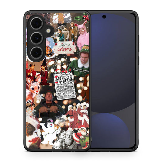 Θήκη Samsung Galaxy S24 FE Xmas Movies από τη Smartfits με σχέδιο στο πίσω μέρος και μαύρο περίβλημα | Samsung Galaxy S24 FE Xmas Movies case with colorful back and black bezels