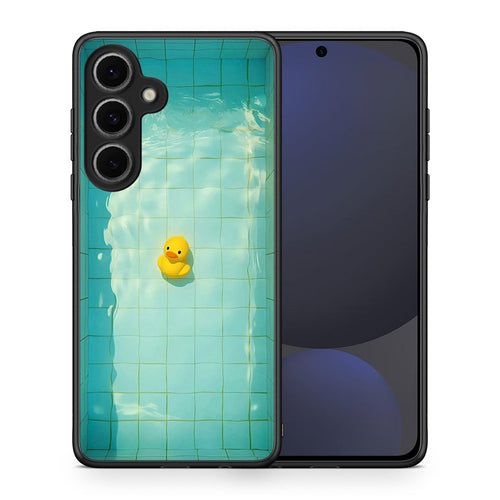 Θήκη Samsung Galaxy S24 FE Yellow Duck από τη Smartfits με σχέδιο στο πίσω μέρος και μαύρο περίβλημα | Samsung Galaxy S24 FE Yellow Duck case with colorful back and black bezels