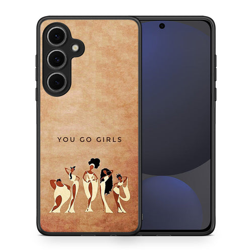 Θήκη Samsung Galaxy S24 FE You Go Girl από τη Smartfits με σχέδιο στο πίσω μέρος και μαύρο περίβλημα | Samsung Galaxy S24 FE You Go Girl case with colorful back and black bezels