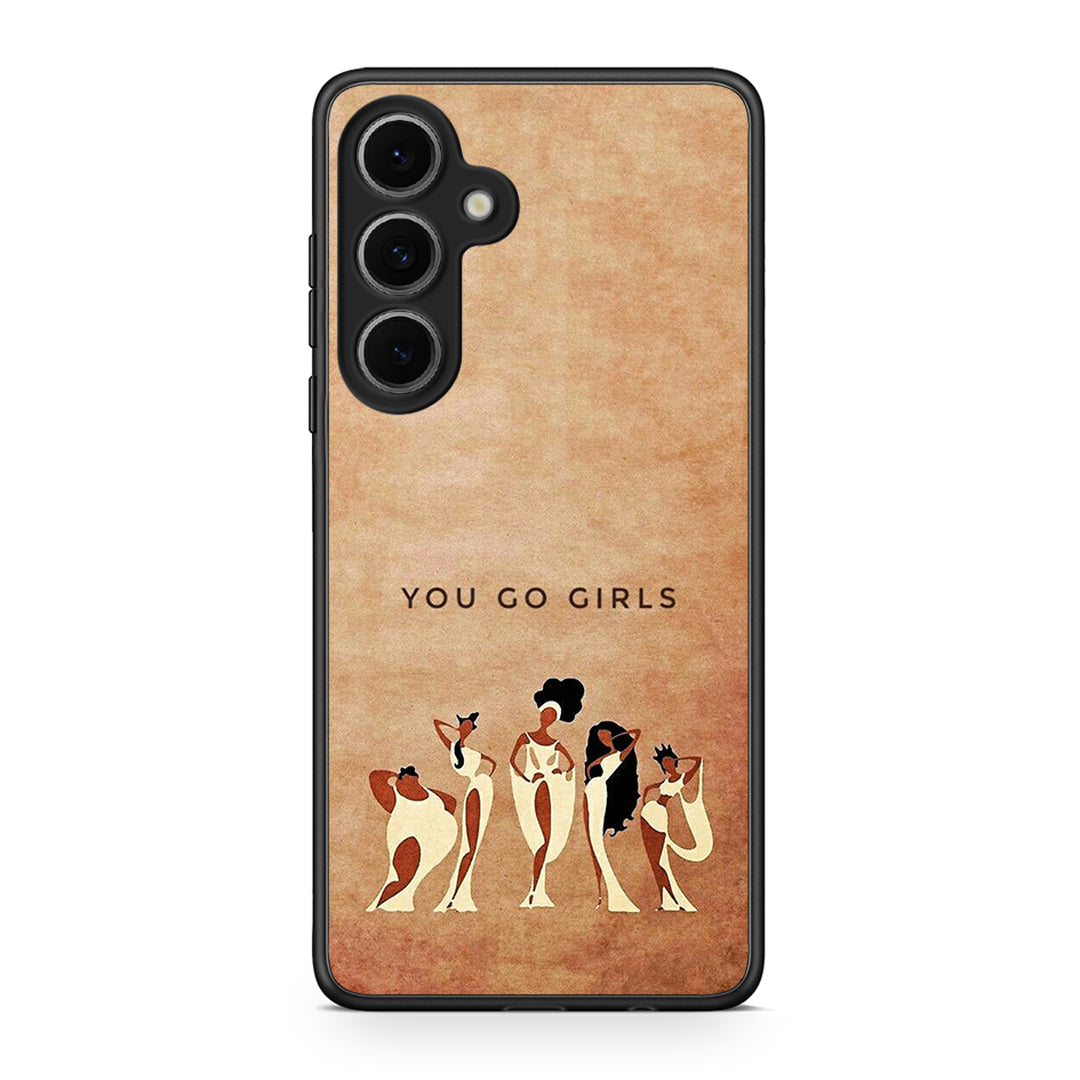 Samsung Galaxy S24 FE You Go Girl θήκη από τη Smartfits με σχέδιο στο πίσω μέρος και μαύρο περίβλημα | Smartphone case with colorful back and black bezels by Smartfits