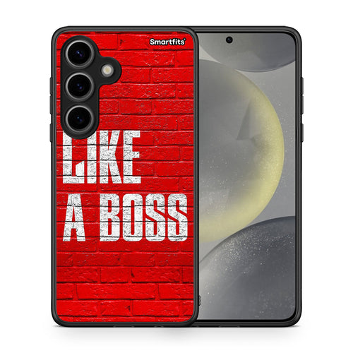 Θήκη Samsung Galaxy S24 Like A Boss από τη Smartfits με σχέδιο στο πίσω μέρος και μαύρο περίβλημα | Samsung Galaxy S24 Like A Boss case with colorful back and black bezels