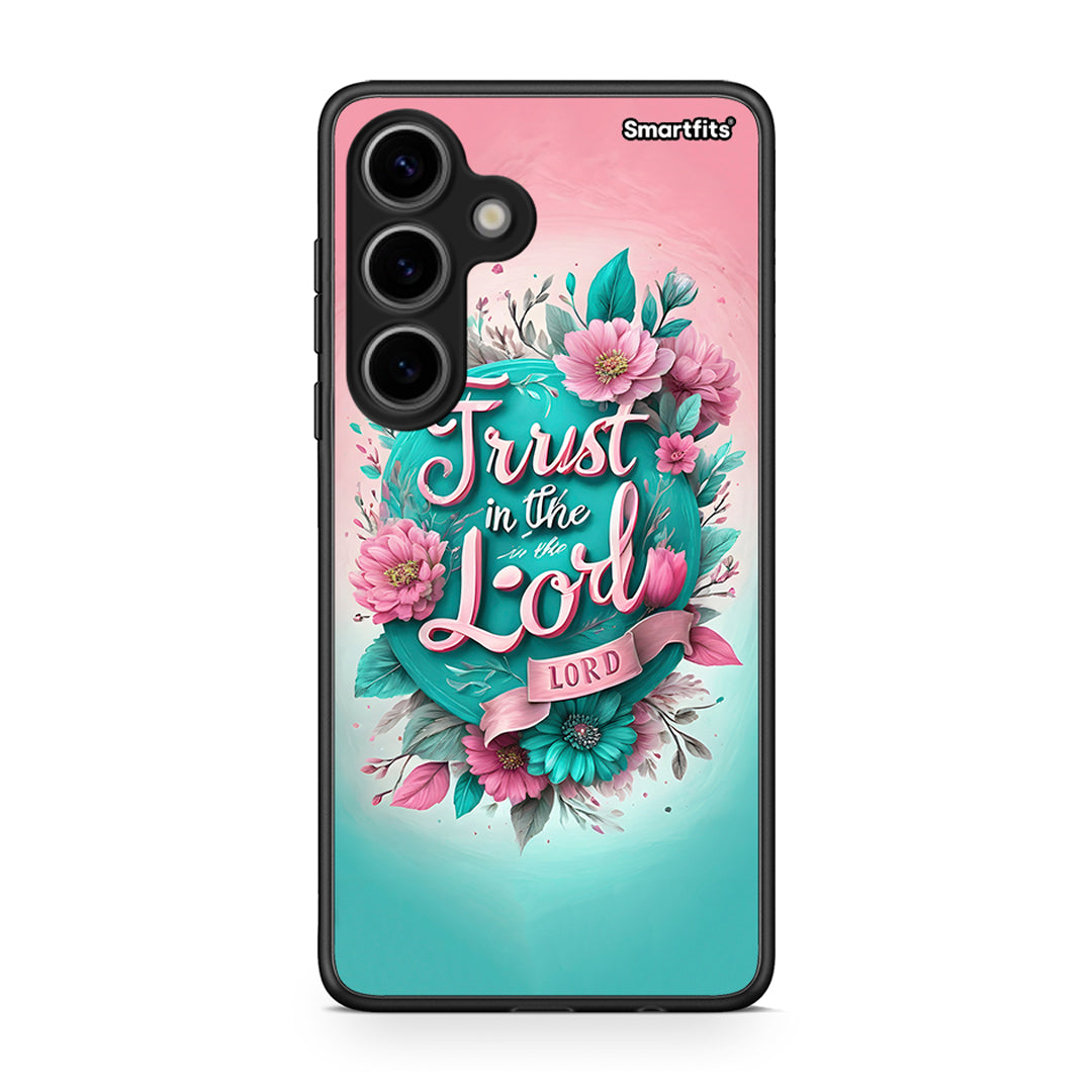 Samsung Galaxy S24 Lord Trust θήκη από τη Smartfits με σχέδιο στο πίσω μέρος και μαύρο περίβλημα | Smartphone case with colorful back and black bezels by Smartfits