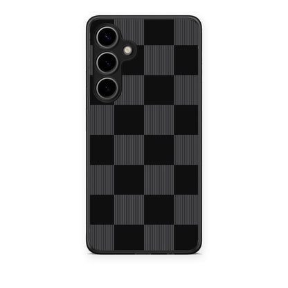 Θήκη Samsung Galaxy S24 Plus Black and Charcoal Striped Checks από τη Smartfits με σχέδιο στο πίσω μέρος και μαύρο περίβλημα | Samsung Galaxy S24 Plus Black and Charcoal Striped Checks case with colorful back and black bezels