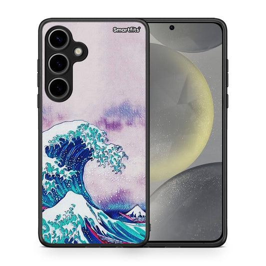 Θήκη Samsung Galaxy S24 Plus Blue Waves από τη Smartfits με σχέδιο στο πίσω μέρος και μαύρο περίβλημα | Samsung Galaxy S24 Plus Blue Waves case with colorful back and black bezels