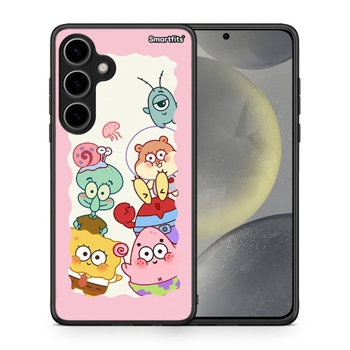 Θήκη Samsung Galaxy S24 Plus Cute Companion από τη Smartfits με σχέδιο στο πίσω μέρος και μαύρο περίβλημα | Samsung Galaxy S24 Plus Cute Companion case with colorful back and black bezels