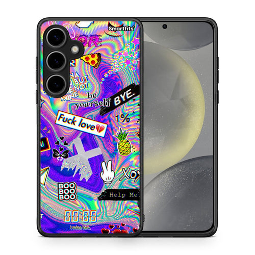 Θήκη Samsung Galaxy S24 Plus Game Over από τη Smartfits με σχέδιο στο πίσω μέρος και μαύρο περίβλημα | Samsung Galaxy S24 Plus Game Over case with colorful back and black bezels