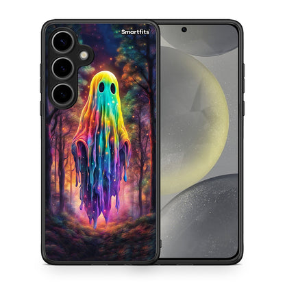 Θήκη Samsung Galaxy S24 Plus Halloween Ghost από τη Smartfits με σχέδιο στο πίσω μέρος και μαύρο περίβλημα | Samsung Galaxy S24 Plus Halloween Ghost case with colorful back and black bezels