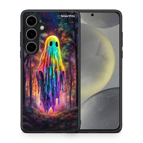 Θήκη Samsung Galaxy S24 Plus Halloween Ghost από τη Smartfits με σχέδιο στο πίσω μέρος και μαύρο περίβλημα | Samsung Galaxy S24 Plus Halloween Ghost case with colorful back and black bezels