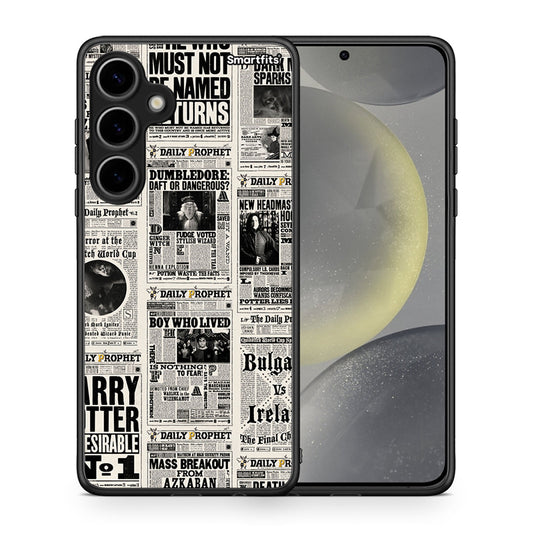 Θήκη Samsung Galaxy S24 Plus Harry Paper από τη Smartfits με σχέδιο στο πίσω μέρος και μαύρο περίβλημα | Samsung Galaxy S24 Plus Harry Paper case with colorful back and black bezels