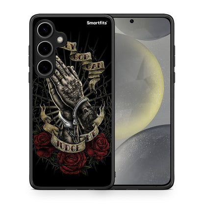 Θήκη Samsung Galaxy S24 Plus Judge By God από τη Smartfits με σχέδιο στο πίσω μέρος και μαύρο περίβλημα | Samsung Galaxy S24 Plus Judge By God case with colorful back and black bezels
