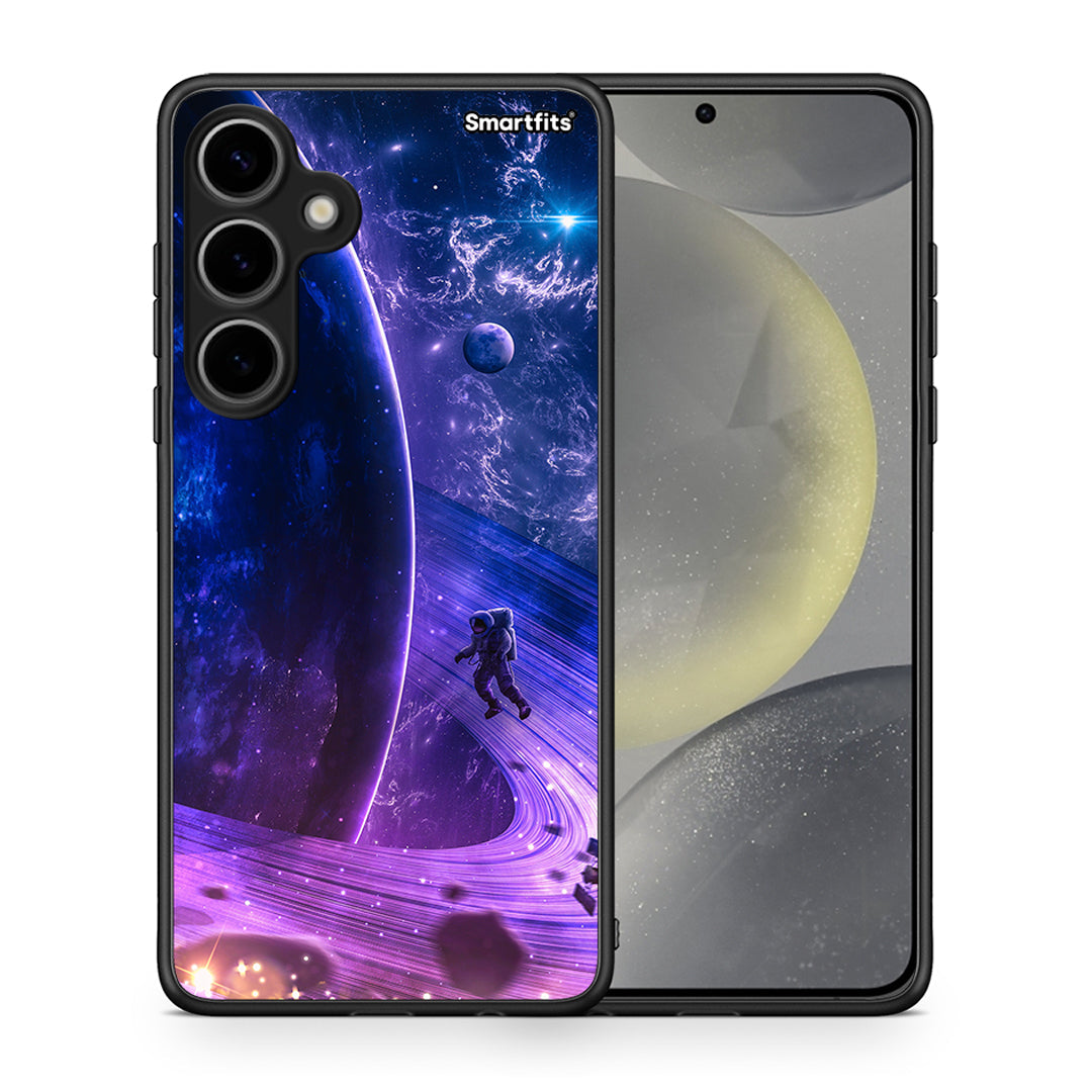 Θήκη Samsung Galaxy S24 Plus Lost Astronaut από τη Smartfits με σχέδιο στο πίσω μέρος και μαύρο περίβλημα | Samsung Galaxy S24 Plus Lost Astronaut case with colorful back and black bezels
