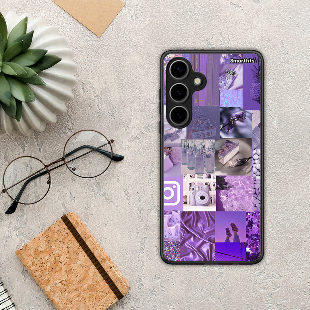 Purple Aesthetic Collage - Samsung Galaxy S24 Plus θήκη