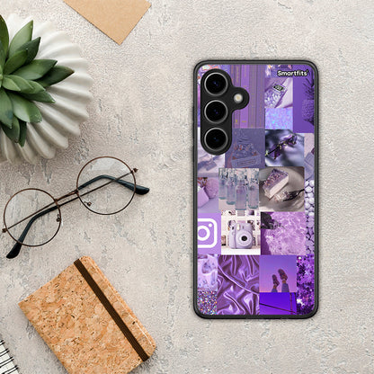 Purple Aesthetic Collage - Samsung Galaxy S24 Plus θήκη