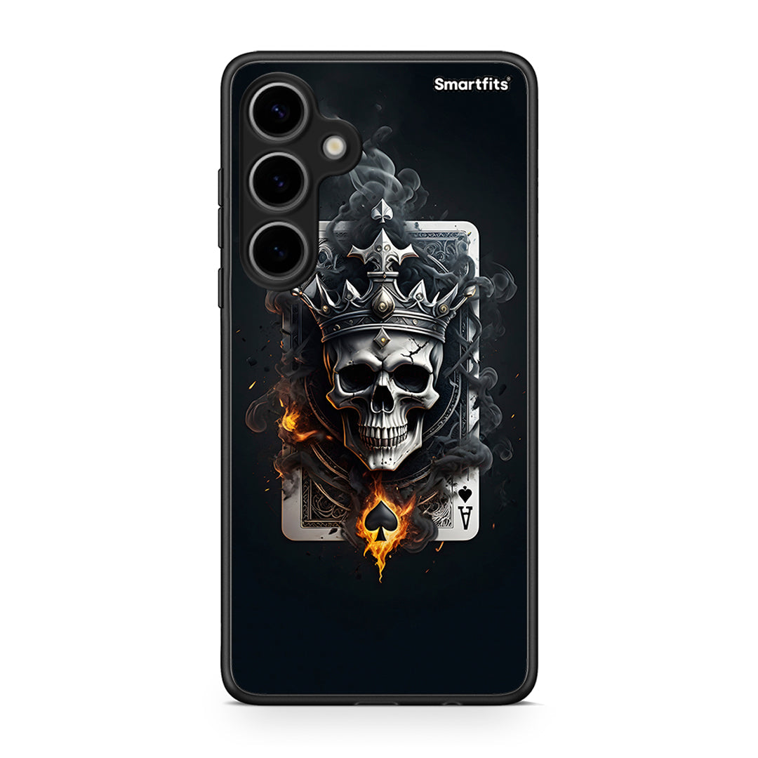 Samsung Galaxy S24 Plus Skull King Ace θήκη από τη Smartfits με σχέδιο στο πίσω μέρος και μαύρο περίβλημα | Smartphone case with colorful back and black bezels by Smartfits