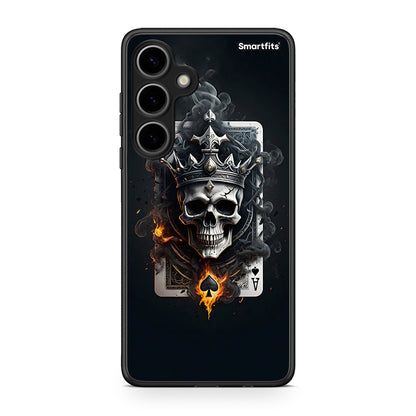 Samsung Galaxy S24 Plus Skull King Ace θήκη από τη Smartfits με σχέδιο στο πίσω μέρος και μαύρο περίβλημα | Smartphone case with colorful back and black bezels by Smartfits