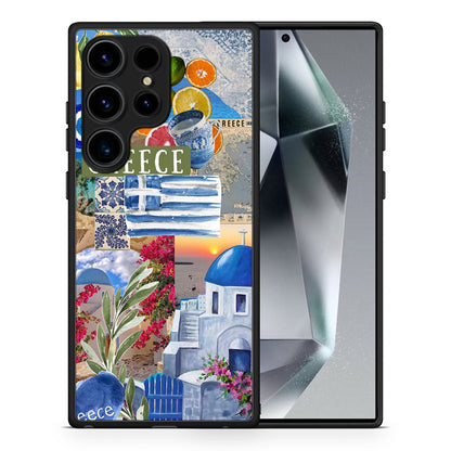 Θήκη Samsung Galaxy S24 Ultra All Greek από τη Smartfits με σχέδιο στο πίσω μέρος και μαύρο περίβλημα | Samsung Galaxy S24 Ultra All Greek Case with Colorful Back and Black Bezels