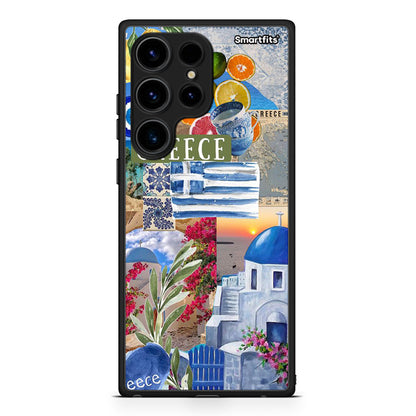 Θήκη Samsung Galaxy S24 Ultra All Greek από τη Smartfits με σχέδιο στο πίσω μέρος και μαύρο περίβλημα | Samsung Galaxy S24 Ultra All Greek Case with Colorful Back and Black Bezels