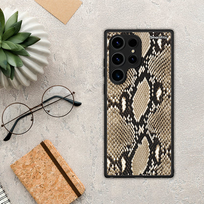 Θήκη Samsung Galaxy S24 Ultra Animal Fashion Snake από τη Smartfits με σχέδιο στο πίσω μέρος και μαύρο περίβλημα | Samsung Galaxy S24 Ultra Animal Fashion Snake Case with Colorful Back and Black Bezels