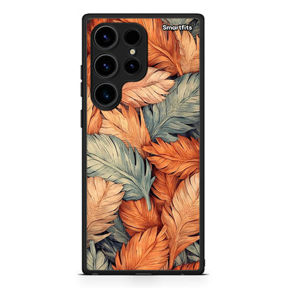 Θήκη Samsung Galaxy S24 Ultra Autumn Leaves από τη Smartfits με σχέδιο στο πίσω μέρος και μαύρο περίβλημα | Samsung Galaxy S24 Ultra Autumn Leaves Case with Colorful Back and Black Bezels