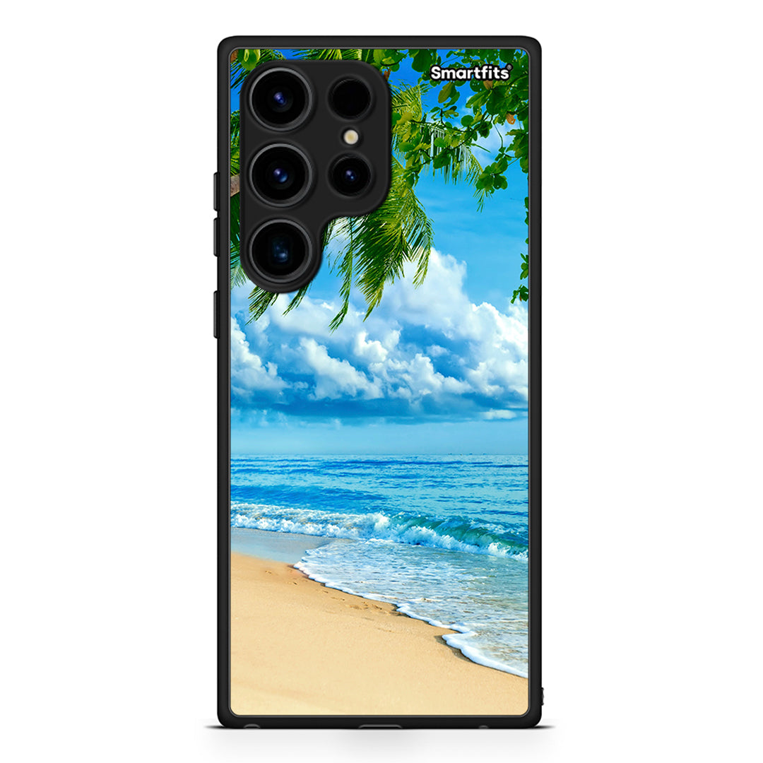 Θήκη Samsung Galaxy S24 Ultra Beautiful Beach από τη Smartfits με σχέδιο στο πίσω μέρος και μαύρο περίβλημα | Samsung Galaxy S24 Ultra Beautiful Beach Case with Colorful Back and Black Bezels