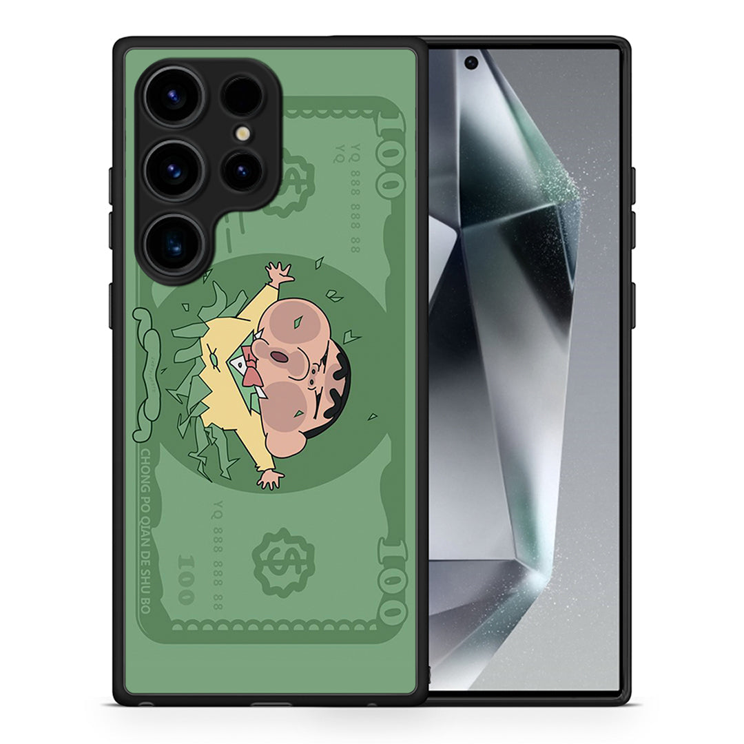 Θήκη Samsung Galaxy S24 Ultra Big Money από τη Smartfits με σχέδιο στο πίσω μέρος και μαύρο περίβλημα | Samsung Galaxy S24 Ultra Big Money Case with Colorful Back and Black Bezels