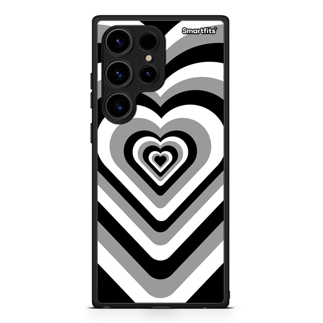 Θήκη Samsung Galaxy S24 Ultra Black Hearts από τη Smartfits με σχέδιο στο πίσω μέρος και μαύρο περίβλημα | Samsung Galaxy S24 Ultra Black Hearts Case with Colorful Back and Black Bezels