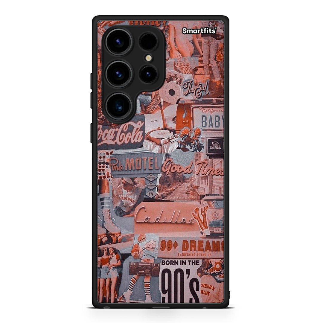 Θήκη Samsung Galaxy S24 Ultra Born In 90s από τη Smartfits με σχέδιο στο πίσω μέρος και μαύρο περίβλημα | Samsung Galaxy S24 Ultra Born In 90s Case with Colorful Back and Black Bezels