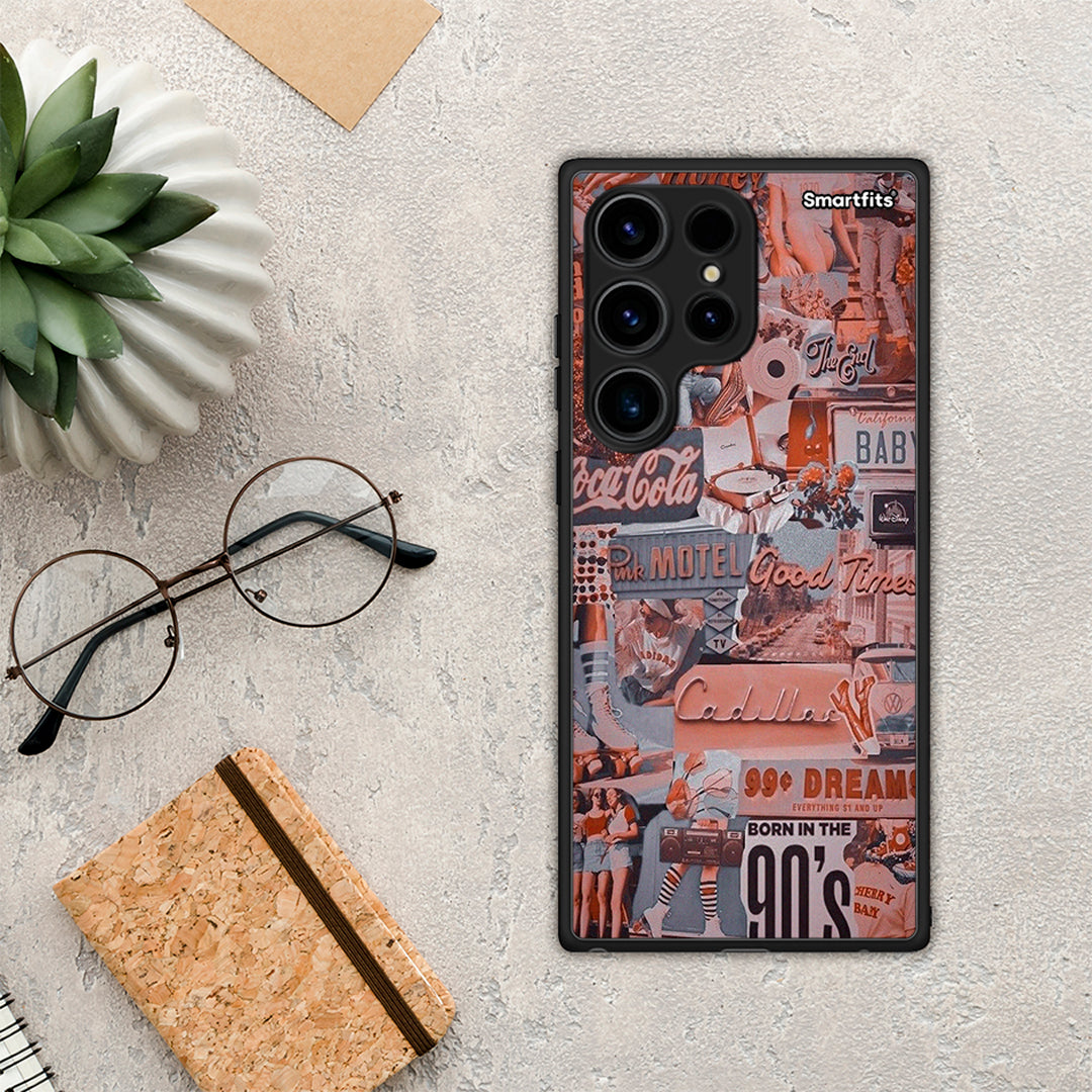 Θήκη Samsung Galaxy S24 Ultra Born In 90s από τη Smartfits με σχέδιο στο πίσω μέρος και μαύρο περίβλημα | Samsung Galaxy S24 Ultra Born In 90s Case with Colorful Back and Black Bezels