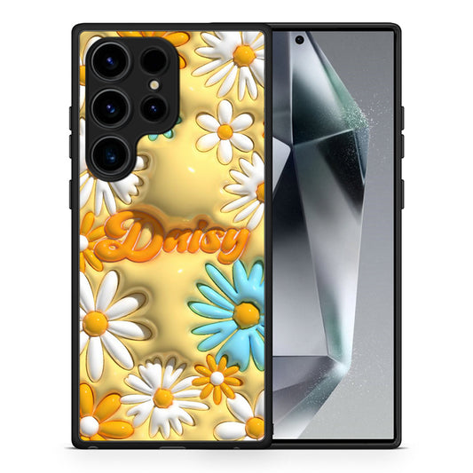 Θήκη Samsung Galaxy S24 Ultra Bubble Daisies από τη Smartfits με σχέδιο στο πίσω μέρος και μαύρο περίβλημα | Samsung Galaxy S24 Ultra Bubble Daisies Case with Colorful Back and Black Bezels