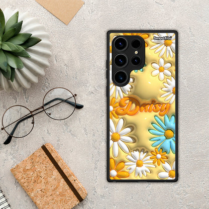 Θήκη Samsung Galaxy S24 Ultra Bubble Daisies από τη Smartfits με σχέδιο στο πίσω μέρος και μαύρο περίβλημα | Samsung Galaxy S24 Ultra Bubble Daisies Case with Colorful Back and Black Bezels