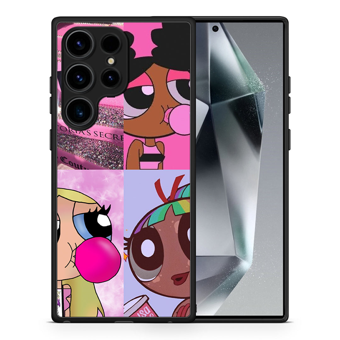 Θήκη Samsung Galaxy S24 Ultra Bubble Girls από τη Smartfits με σχέδιο στο πίσω μέρος και μαύρο περίβλημα | Samsung Galaxy S24 Ultra Bubble Girls Case with Colorful Back and Black Bezels