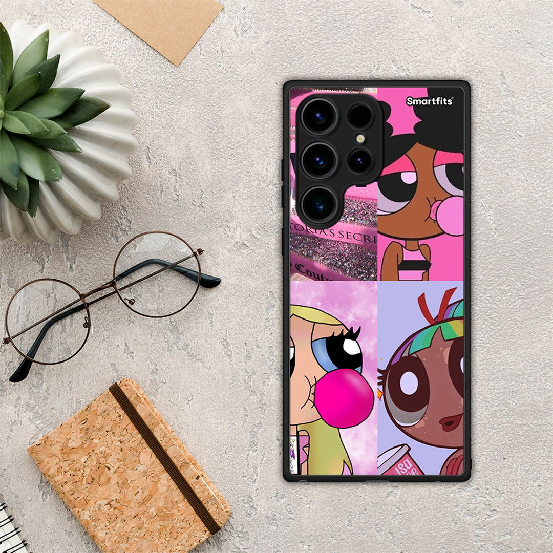 Θήκη Samsung Galaxy S24 Ultra Bubble Girls από τη Smartfits με σχέδιο στο πίσω μέρος και μαύρο περίβλημα | Samsung Galaxy S24 Ultra Bubble Girls Case with Colorful Back and Black Bezels