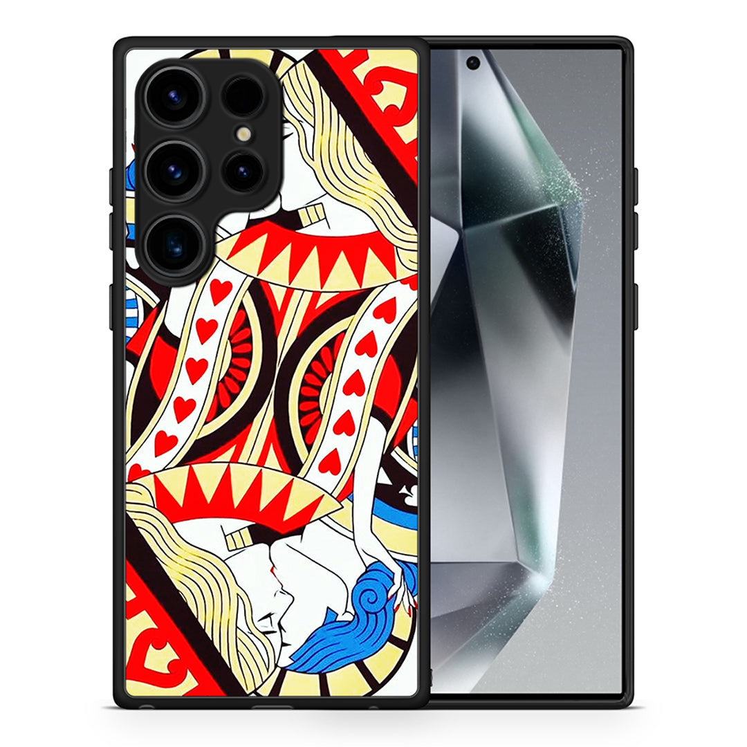 Θήκη Samsung Galaxy S24 Ultra Card Love από τη Smartfits με σχέδιο στο πίσω μέρος και μαύρο περίβλημα | Samsung Galaxy S24 Ultra Card Love Case with Colorful Back and Black Bezels