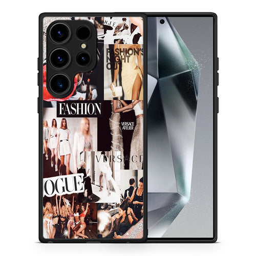 Θήκη Samsung Galaxy S24 Ultra Collage Fashion από τη Smartfits με σχέδιο στο πίσω μέρος και μαύρο περίβλημα | Samsung Galaxy S24 Ultra Collage Fashion Case with Colorful Back and Black Bezels