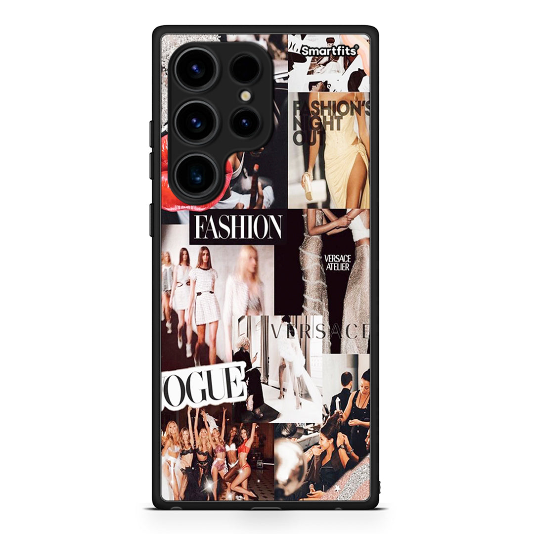 Θήκη Samsung Galaxy S24 Ultra Collage Fashion από τη Smartfits με σχέδιο στο πίσω μέρος και μαύρο περίβλημα | Samsung Galaxy S24 Ultra Collage Fashion Case with Colorful Back and Black Bezels
