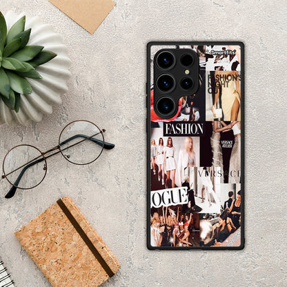 Θήκη Samsung Galaxy S24 Ultra Collage Fashion από τη Smartfits με σχέδιο στο πίσω μέρος και μαύρο περίβλημα | Samsung Galaxy S24 Ultra Collage Fashion Case with Colorful Back and Black Bezels