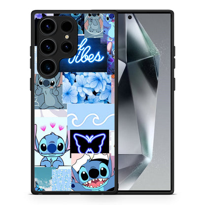 Θήκη Samsung Galaxy S24 Ultra Collage Good Vibes από τη Smartfits με σχέδιο στο πίσω μέρος και μαύρο περίβλημα | Samsung Galaxy S24 Ultra Collage Good Vibes Case with Colorful Back and Black Bezels