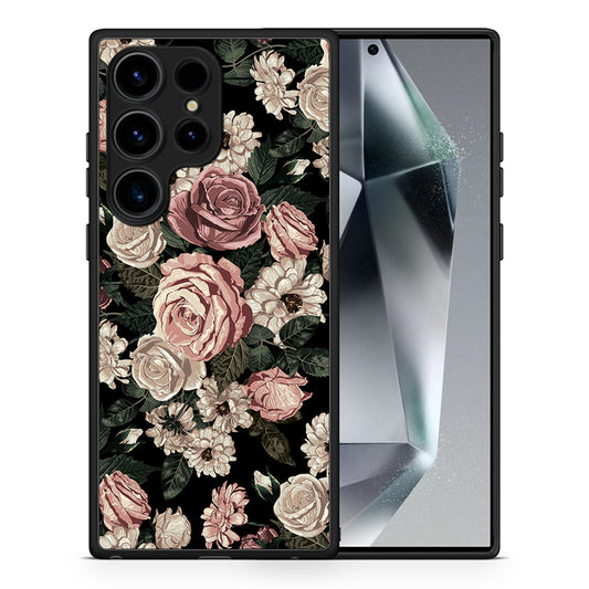 Θήκη Samsung Galaxy S24 Ultra Flower Wild Roses από τη Smartfits με σχέδιο στο πίσω μέρος και μαύρο περίβλημα | Samsung Galaxy S24 Ultra Flower Wild Roses Case with Colorful Back and Black Bezels