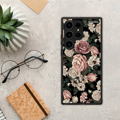Θήκη Samsung Galaxy S24 Ultra Flower Wild Roses από τη Smartfits με σχέδιο στο πίσω μέρος και μαύρο περίβλημα | Samsung Galaxy S24 Ultra Flower Wild Roses Case with Colorful Back and Black Bezels