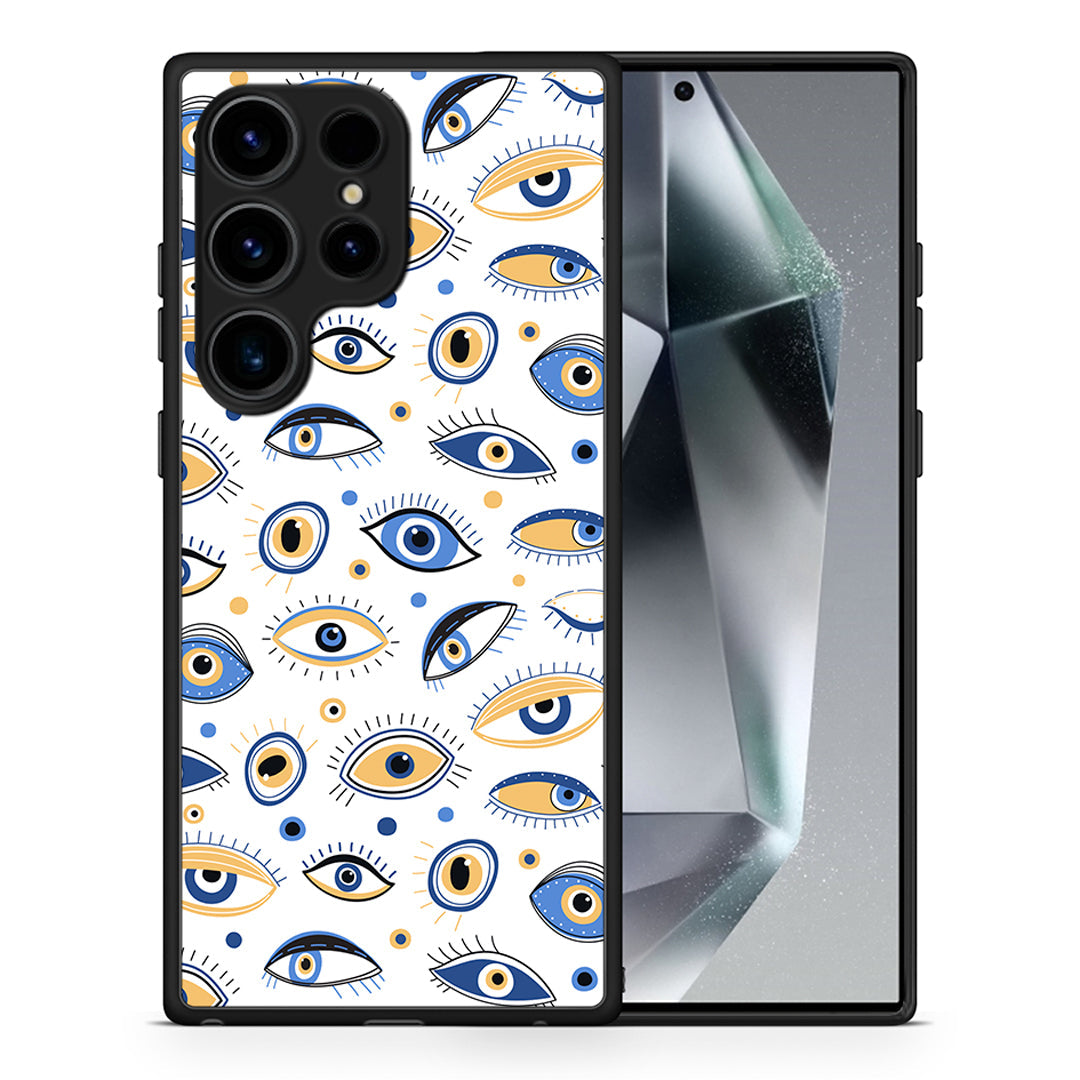 Θήκη Samsung Galaxy S24 Ultra Ftou Ftou από τη Smartfits με σχέδιο στο πίσω μέρος και μαύρο περίβλημα | Samsung Galaxy S24 Ultra Ftou Ftou Case with Colorful Back and Black Bezels