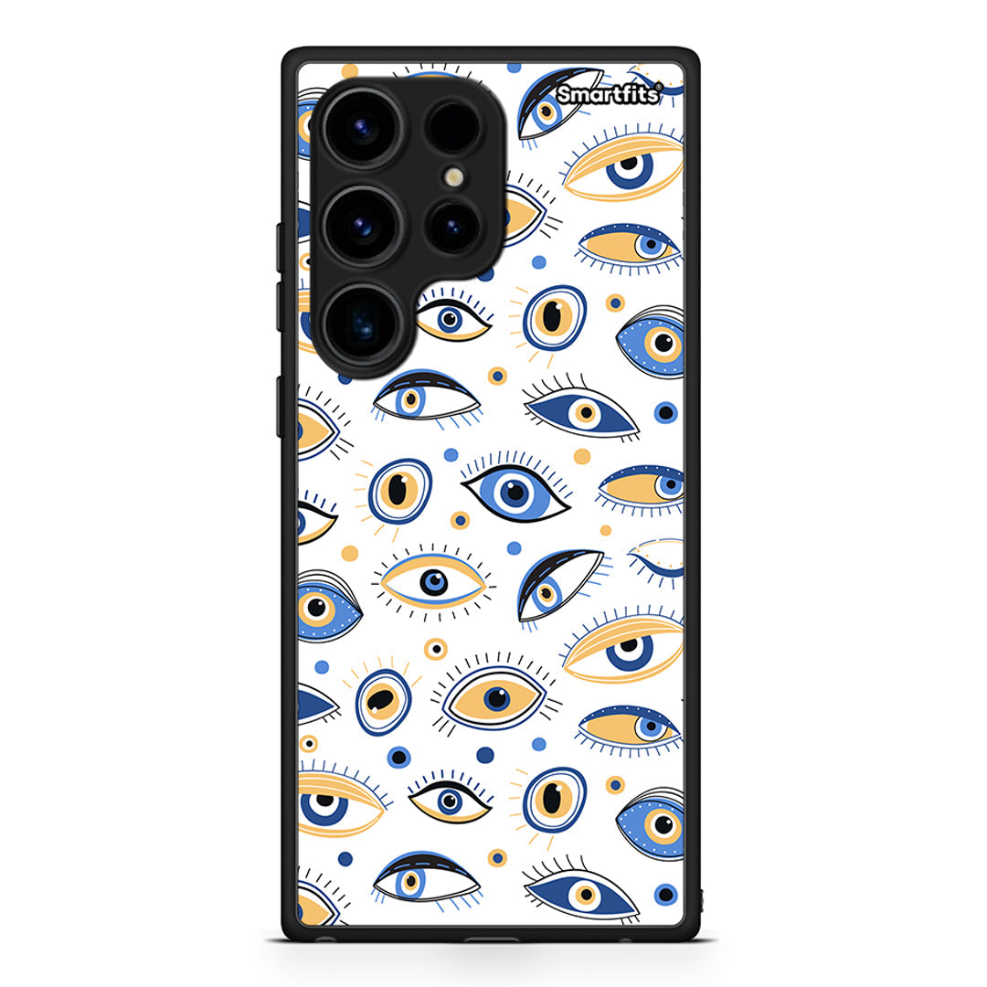 Θήκη Samsung Galaxy S24 Ultra Ftou Ftou από τη Smartfits με σχέδιο στο πίσω μέρος και μαύρο περίβλημα | Samsung Galaxy S24 Ultra Ftou Ftou Case with Colorful Back and Black Bezels