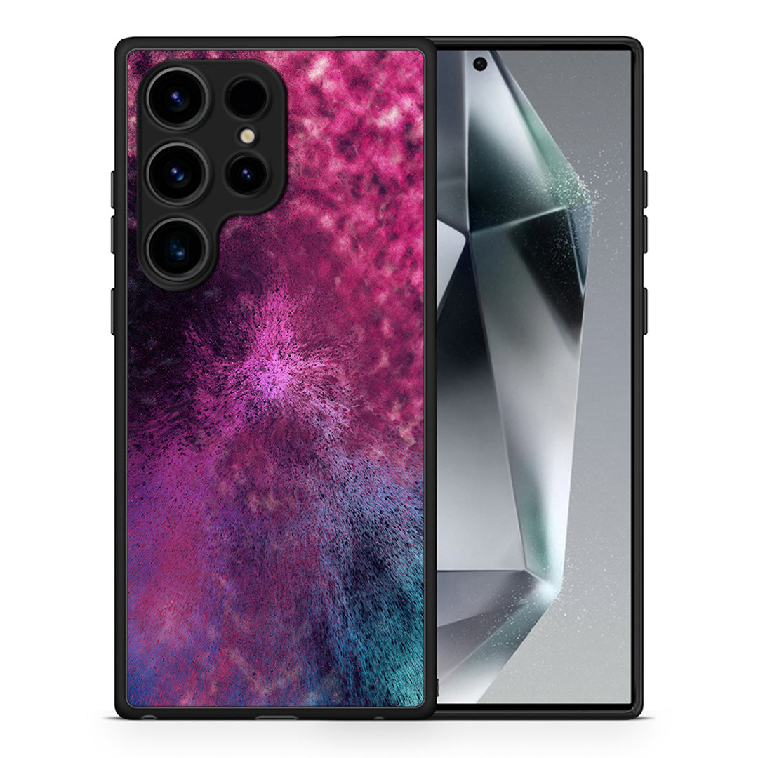 Θήκη Samsung Galaxy S24 Ultra Galactic Aurora από τη Smartfits με σχέδιο στο πίσω μέρος και μαύρο περίβλημα | Samsung Galaxy S24 Ultra Galactic Aurora Case with Colorful Back and Black Bezels