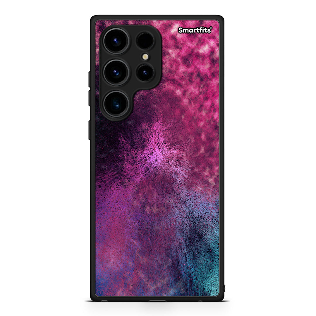 Θήκη Samsung Galaxy S24 Ultra Galactic Aurora από τη Smartfits με σχέδιο στο πίσω μέρος και μαύρο περίβλημα | Samsung Galaxy S24 Ultra Galactic Aurora Case with Colorful Back and Black Bezels